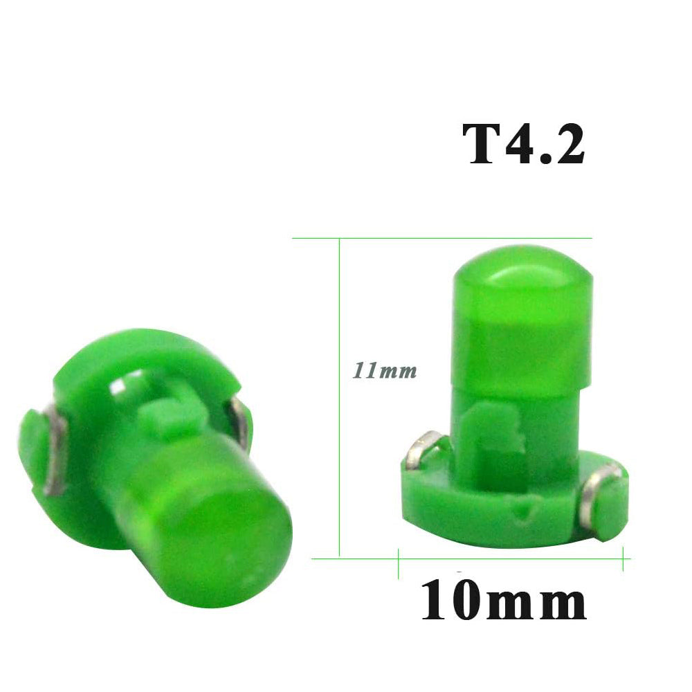 10 x 12v Green T4.2 Neo 10mm Base Gel COB offers even spread (10pcs)
