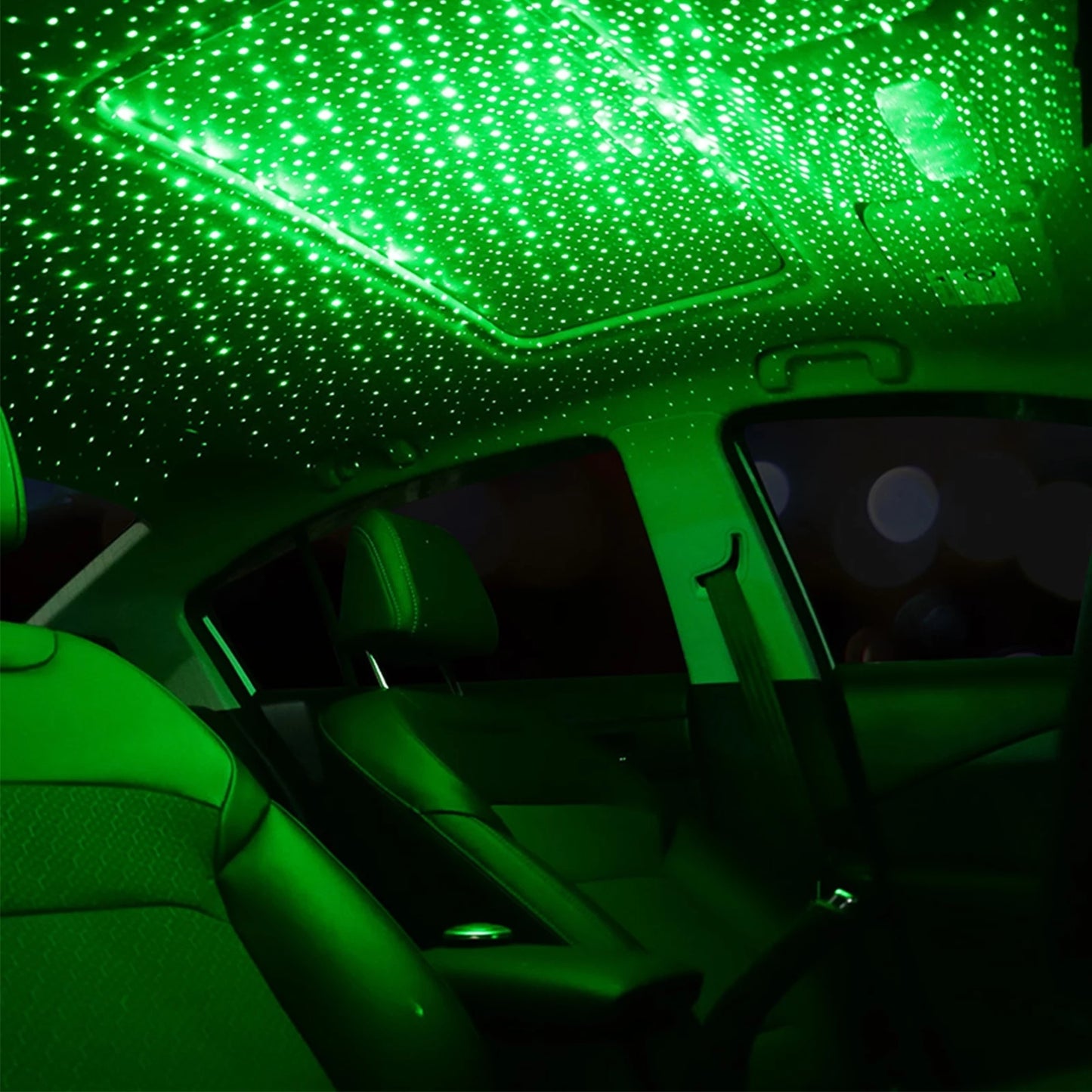 Green USB Mini Roof Star Night Light Projector Atmosphere Galaxy Lamp (1pc)