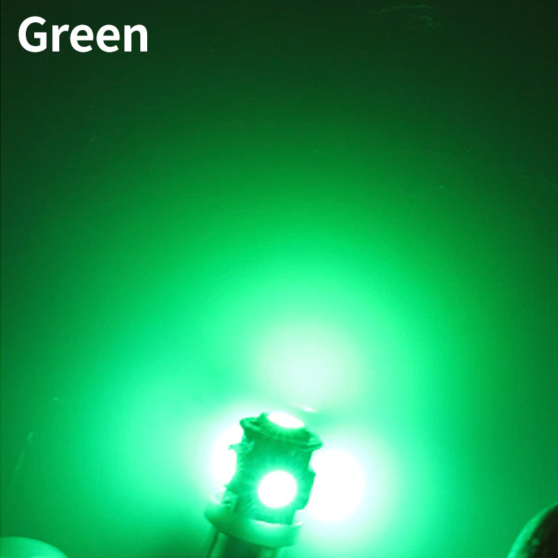 10 x BA9S GREEN 24V 5SMD 360 DEGREE LIGHT 88LM IDEAL FOR PARKERS OR DASH 10pcs