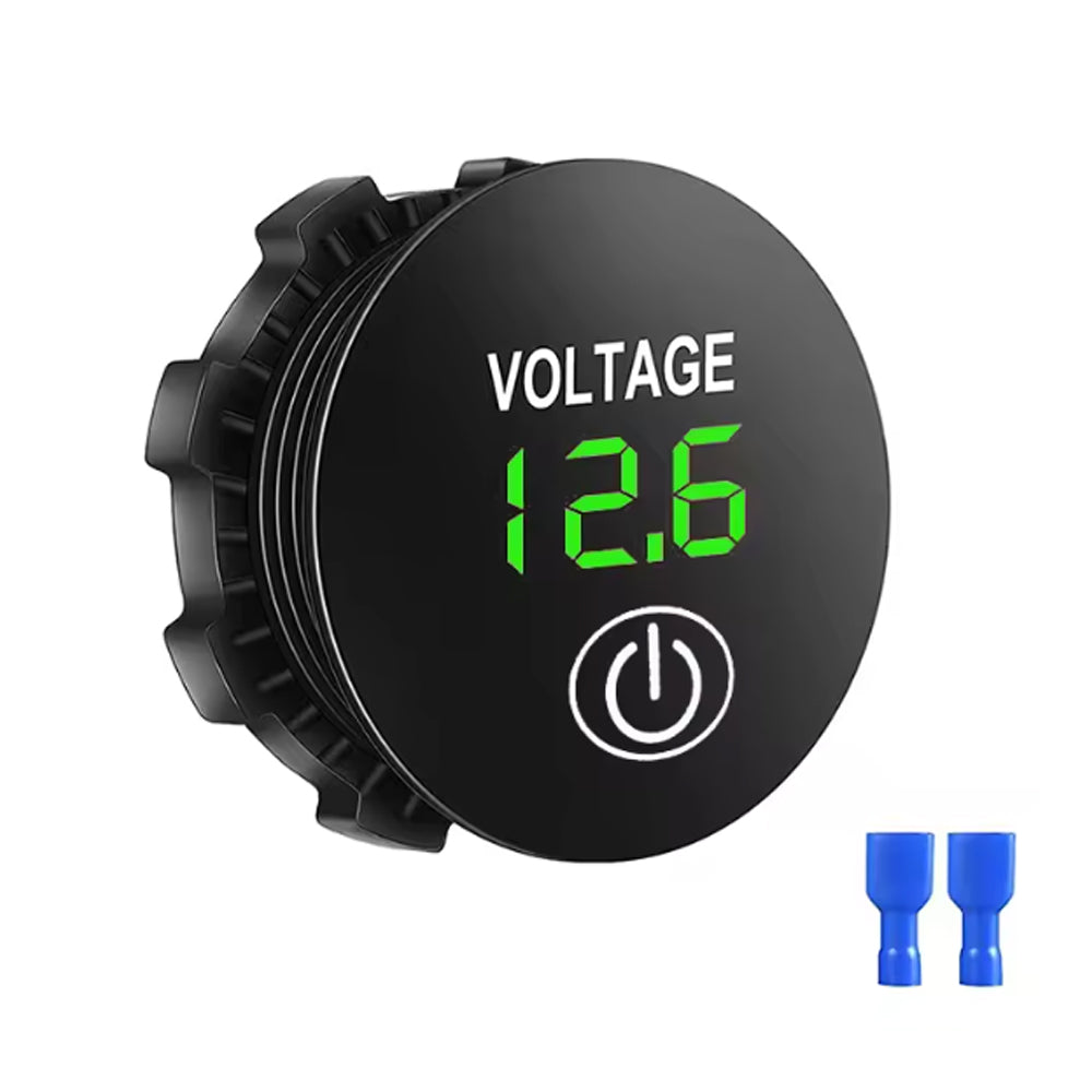 1 x Green LED Digital Voltmeter Touch Switch Voltage Gauge Meter Car Boat Marine