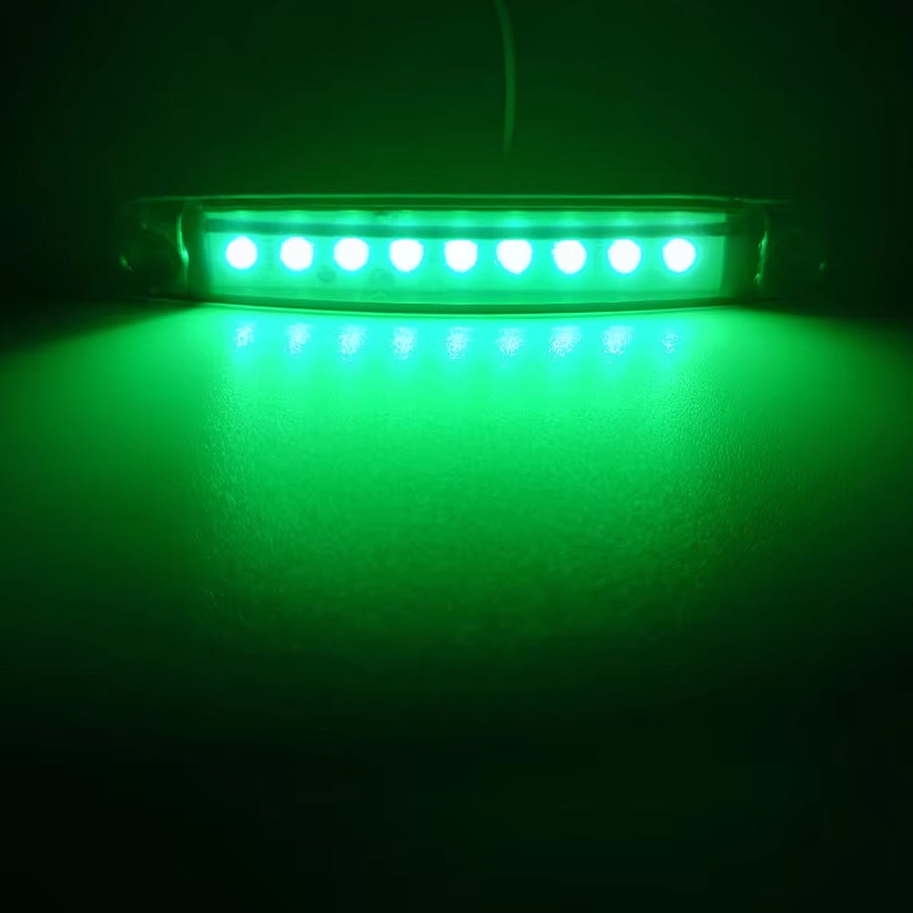 10 x Green LED Side Marker Lamps 9SMD 12V/24V LED Side Marker Lights (10pcs)