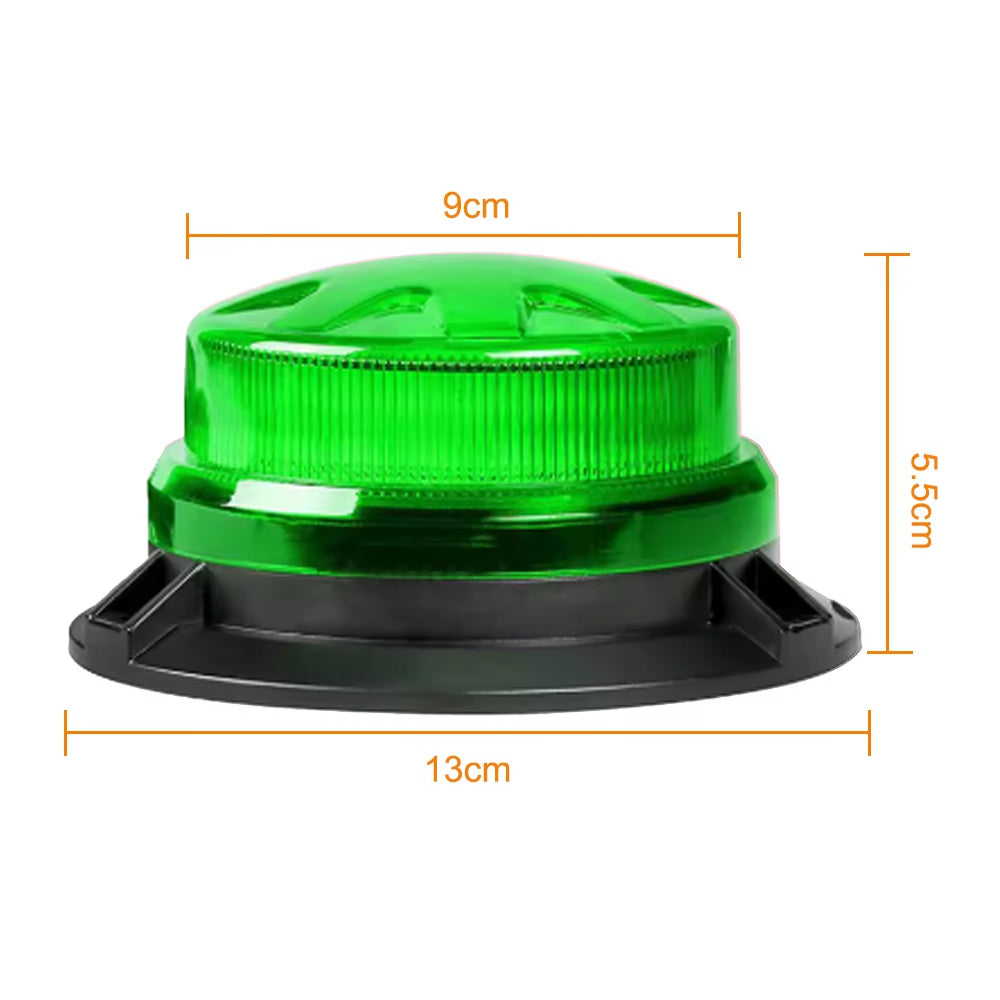 Green LED Emergency Strobe Light Magnetic Roof Flashing Beacon Warning Light
