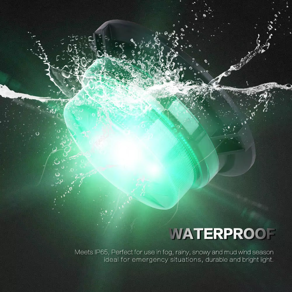 Green LED Emergency Strobe Light Magnetic Roof Flashing Beacon Warning Light