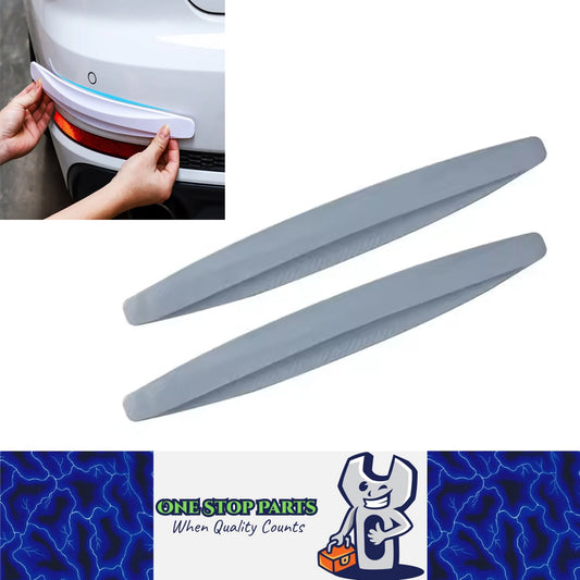 2 x Grey Car Bumper Protector Strip Guard Corner Scratch Collision Protector