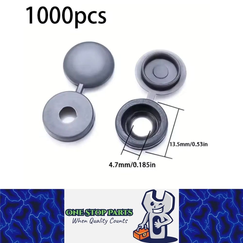 1000 x Grey screw covers Bulk Screw Cap Covers with Lid (1000pcs)