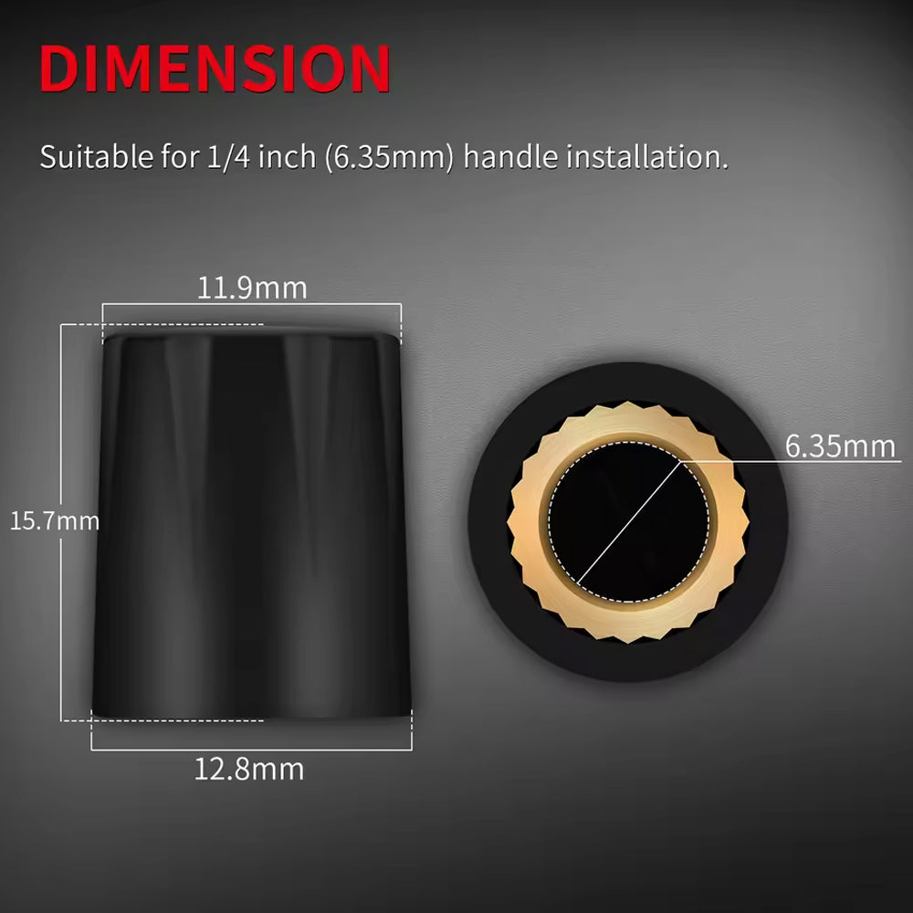 10pcs Guitar Effect Pedal Knobs 6.35MM Davies 1900h Clone for Volume Control