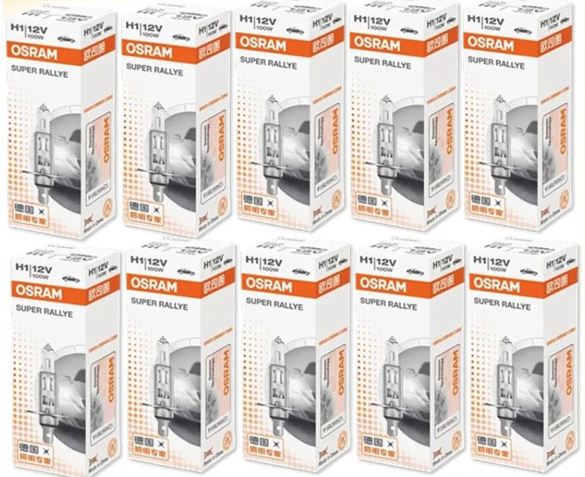 10 x Osram 12v H1 100w Super Rallye Halogen Clear Globes 3200k 62200 (10pcs)