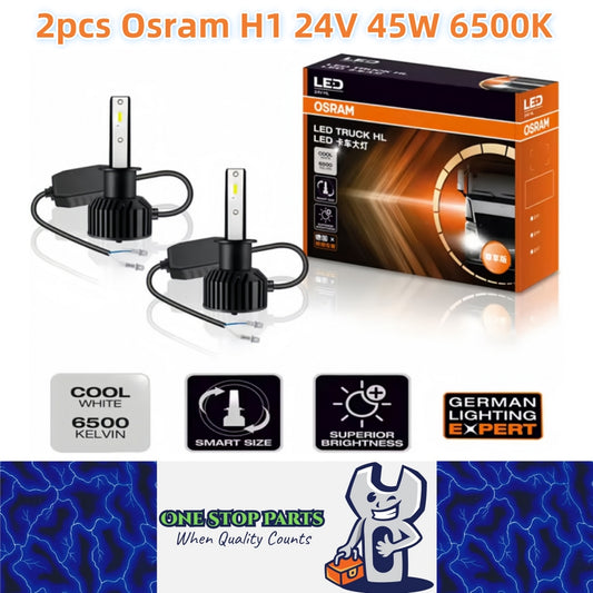 2 x Osram H1 LED Globes 24V 6500K 45W LED Truck Headlight Super Bright H1 Bulbs