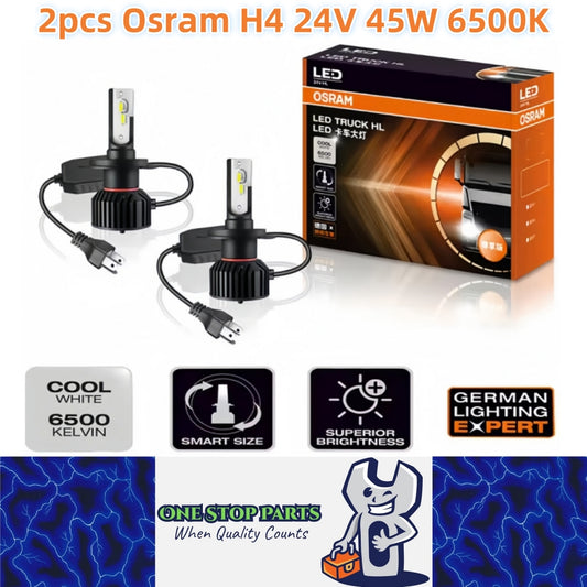2 x Osram H4 LED Globes 24V 6500K 45W LED Truck Headlight Super Bright H4 Bulbs