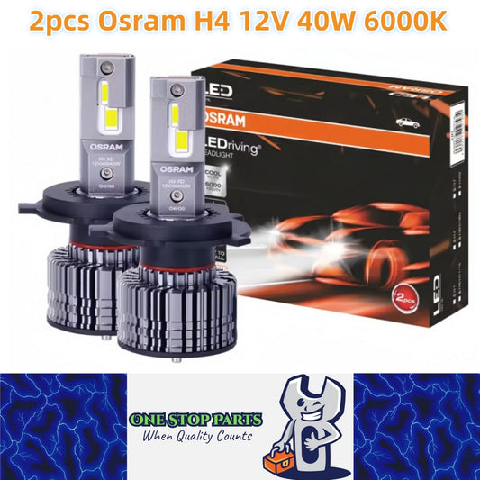 2 x Osram H4 LED Globes 12V 6000K 40W Car Headlight LEDriving Super Bright Bulbs