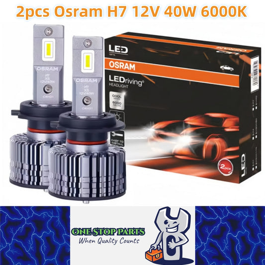 2 x Osram H7 LED Globes 12V 6000K 40W Car Headlight LEDriving Super Bright Bulbs