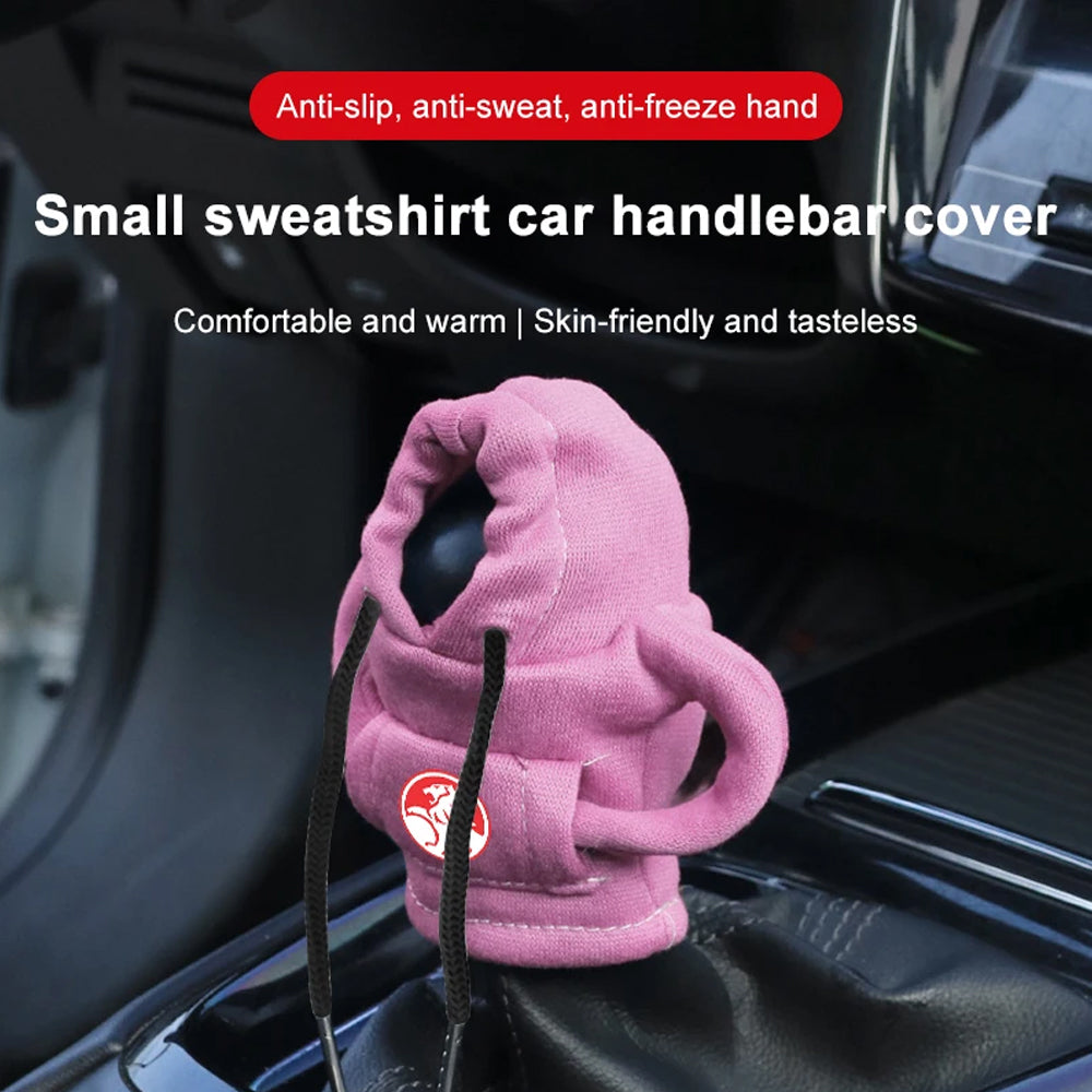 White Hoodie Car Gear Shift Knob Cover Gearshift Handle Gear Lever Cover