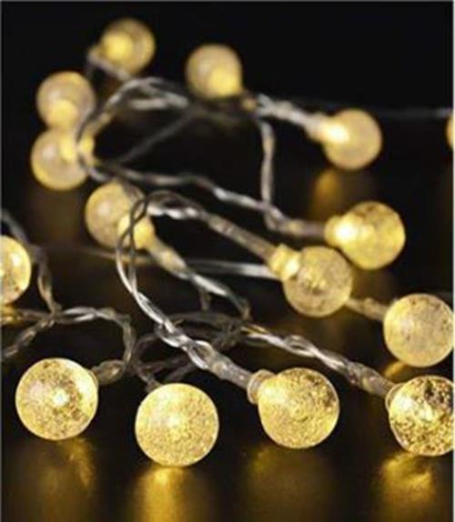 1.5m Warm White 10 Boho Crystal Ball Garland String Lights USB Powered