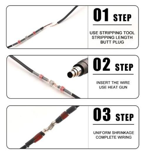 2000 x White Waterproof Heat shrink Wire Connectors Solder Insulated Joiners