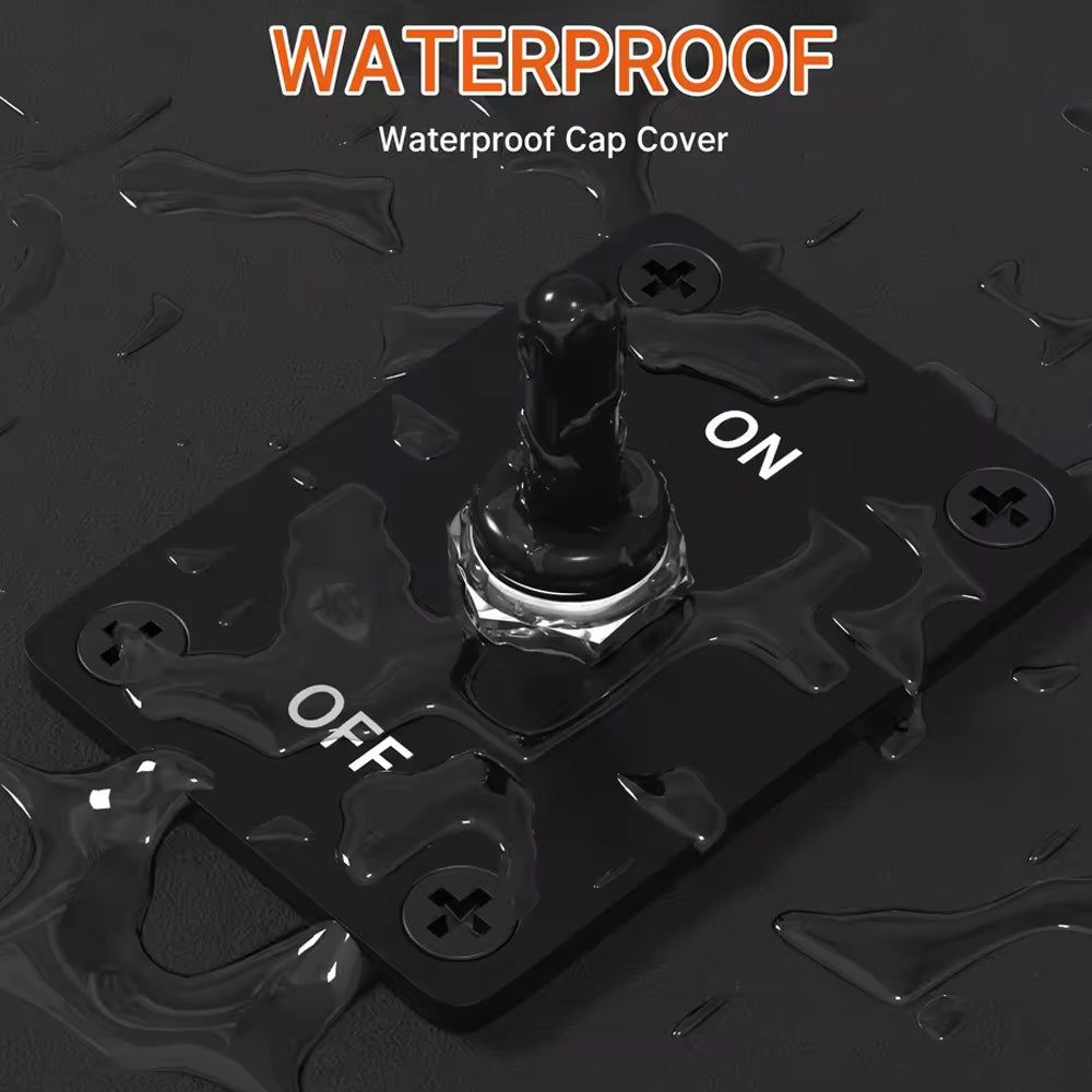 Heavy Duty Toggle Switch 12V 30A 2 Pin SPST On/Off with Mounting Panel