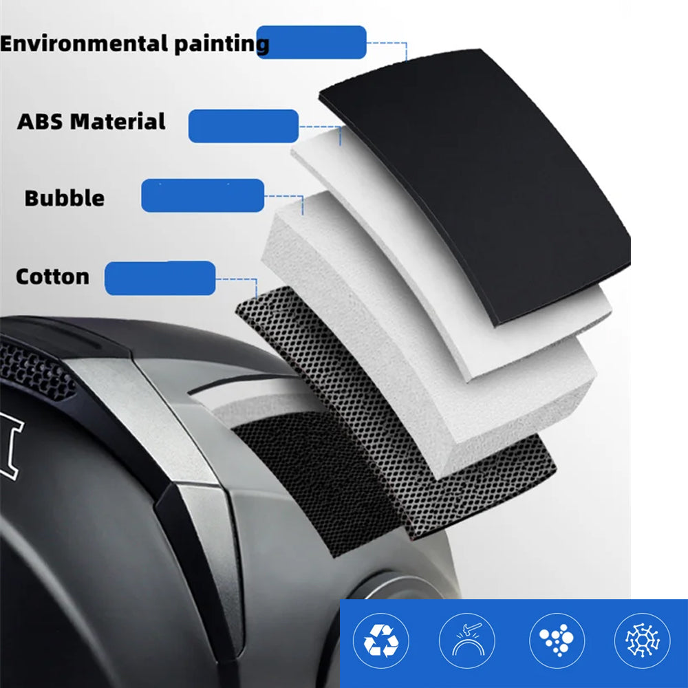 1 x White Size XL Motorcycle Full Face Helmet Men Women Fashion Dual Lens Helmet