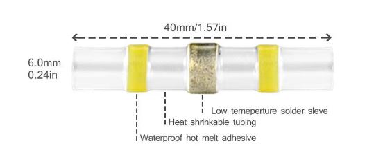 500pcs Electrical Waterproof Seal Heat Shrink Solder Sleeve Wire Connectors