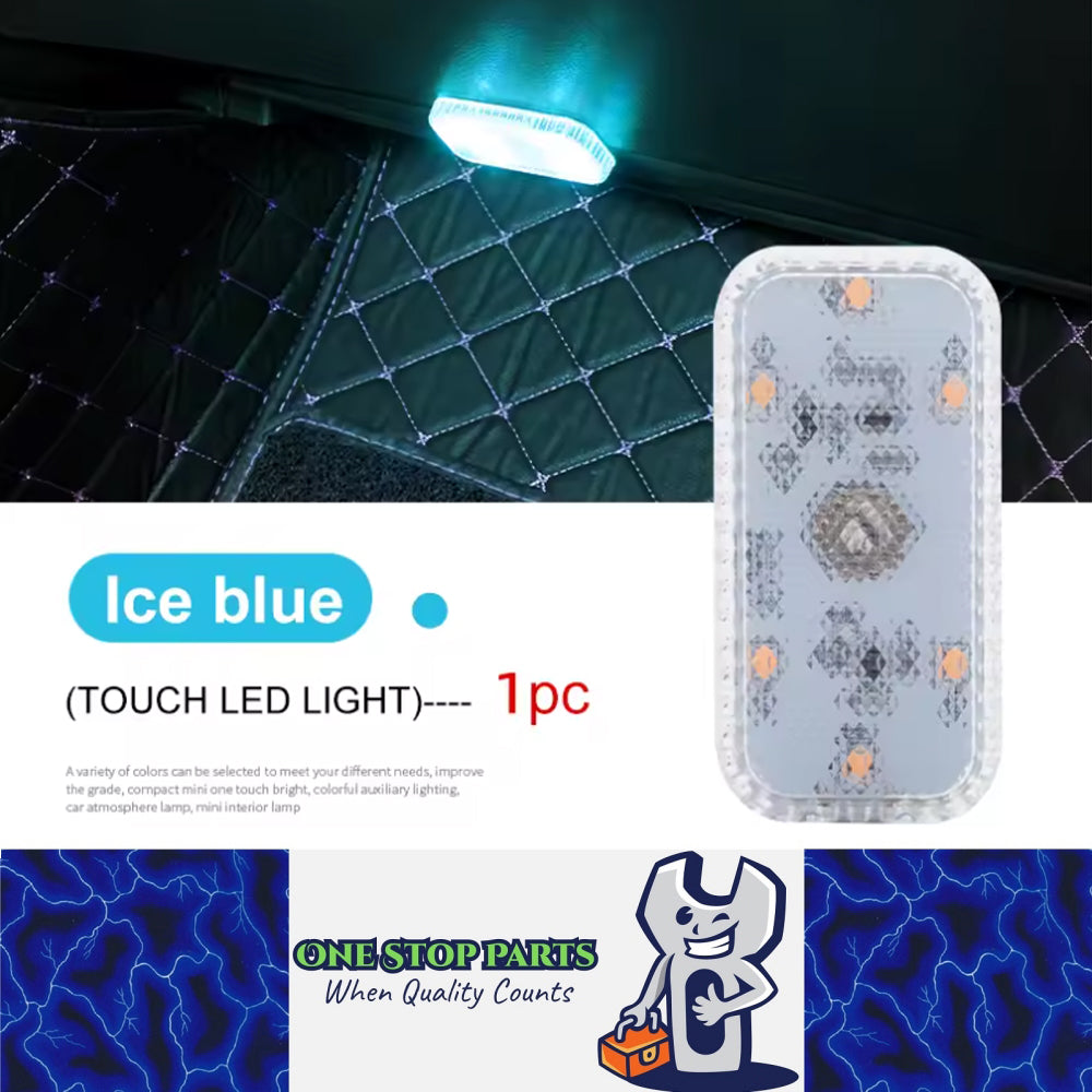 IceBlue Mini LED Touch Switch Light USB Car Interior Light Ceiling Reading Lamp