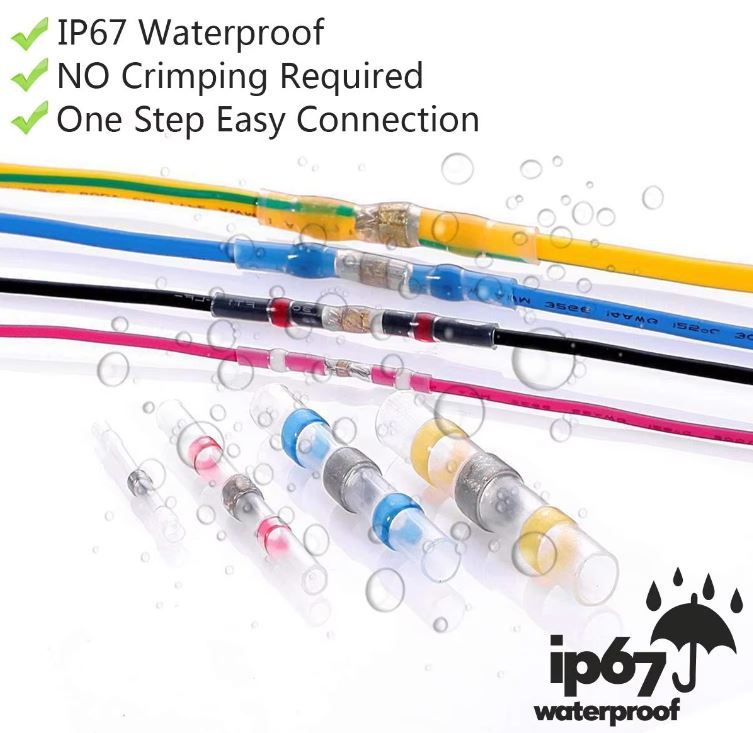 500 x Blue Waterproof Heat shrink Wire Connectors Solder Insulated Join (500pcs)