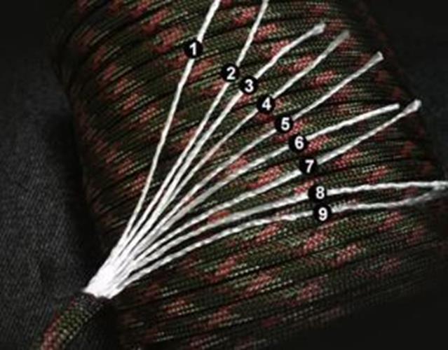 50m Army Green Camo 550lb Military 9 core Paracord Rope 4mm Outdoor Camping Rope