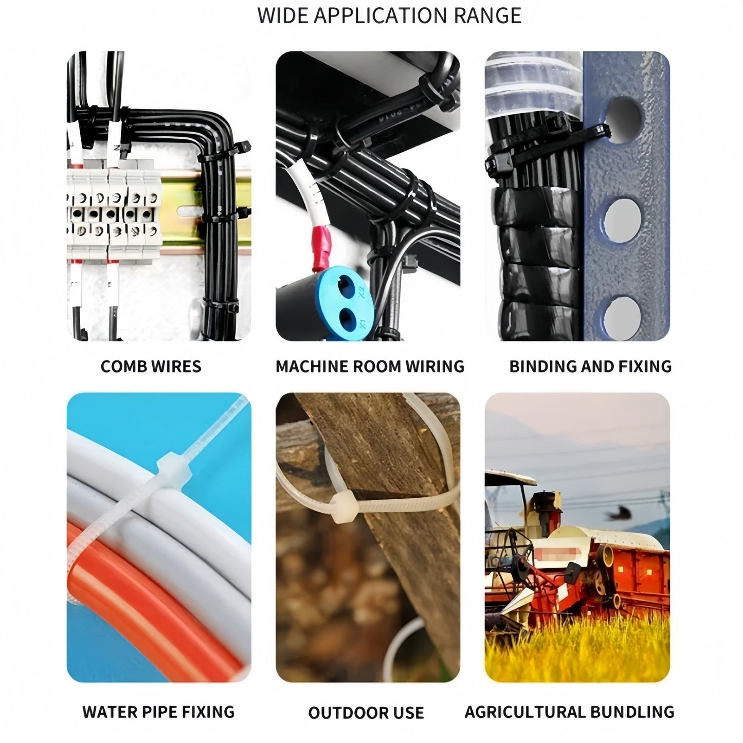 100 x 150mm White Cable ties 1.8mm x 150mm White Plastic Nylon Ties (100pcs)