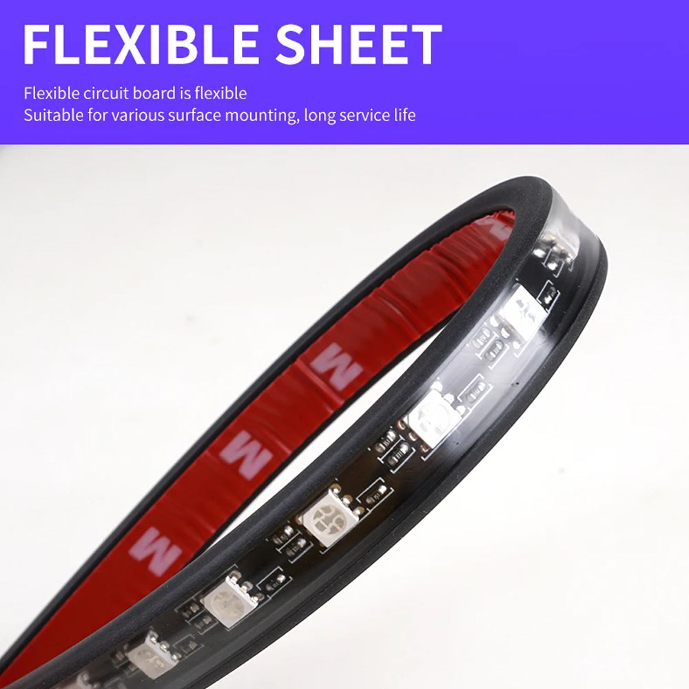 LED RGB Ambient Light Remote Atmosphere Strip Lamp with Cigarette Lighter Plug