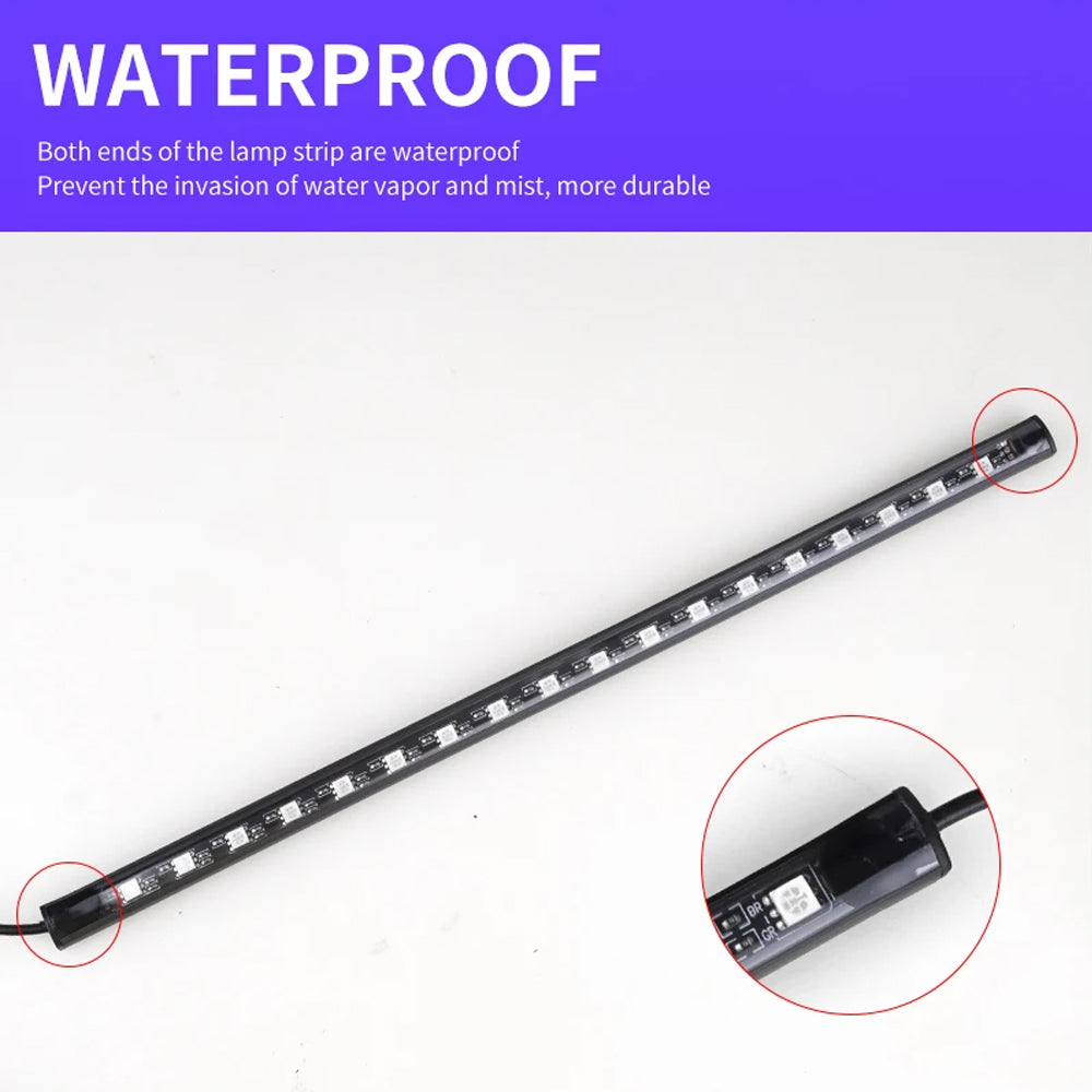 LED RGB Ambient Light Remote Atmosphere Strip Lamp with Cigarette Lighter Plug