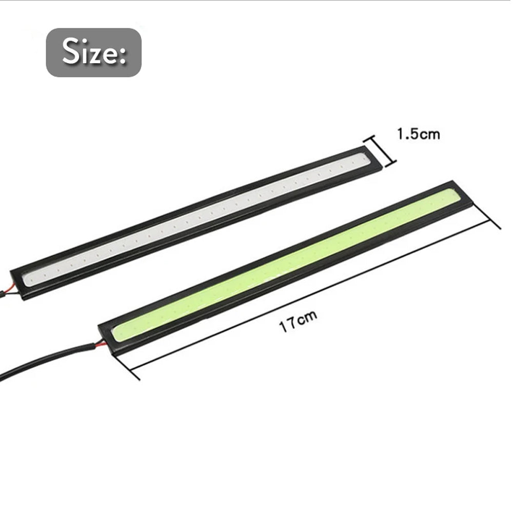 10 x 17CM Green LED DRL Daytime Running Light Decorative Aluminum 12V Strip Lamp