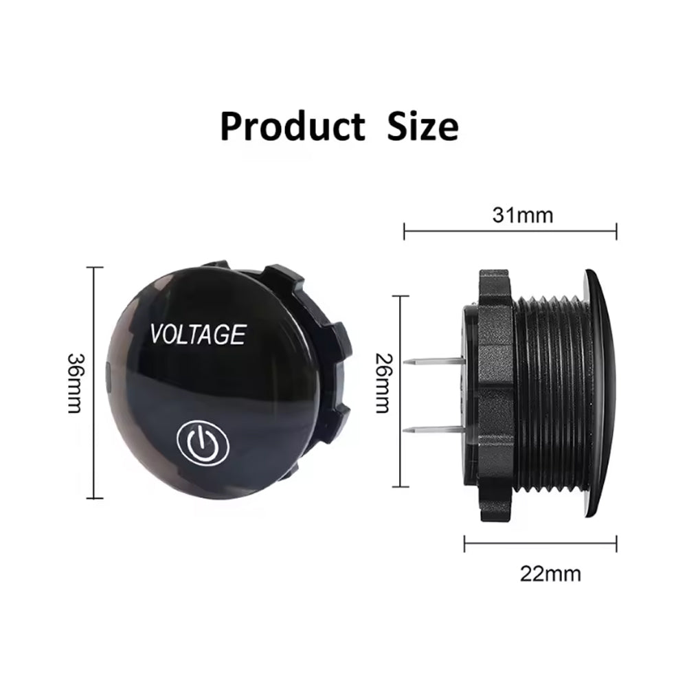 1 x Blue LED Digital Voltmeter 6V-30V Voltage Gauge Meter for Car Boat Marine