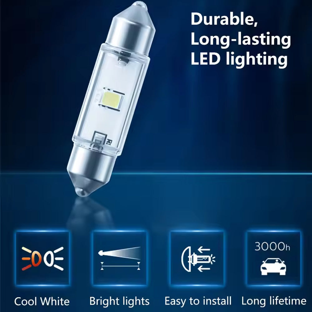 1 x Philips 43mm LED Festoon C5W 12V 6000K White Ultinon Philips 43mm Festoon