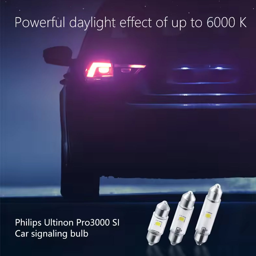 1 x Philips 30mm LED Festoon C5W 12V 6000K White Ultinon Philips 30mm Festoon