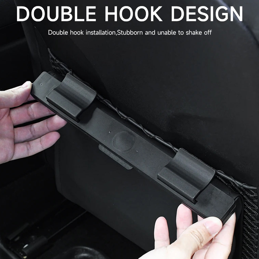 LED Magnetic Car Trash Bag Waterproof PU Leather Seat Hanging Car Garbage Can