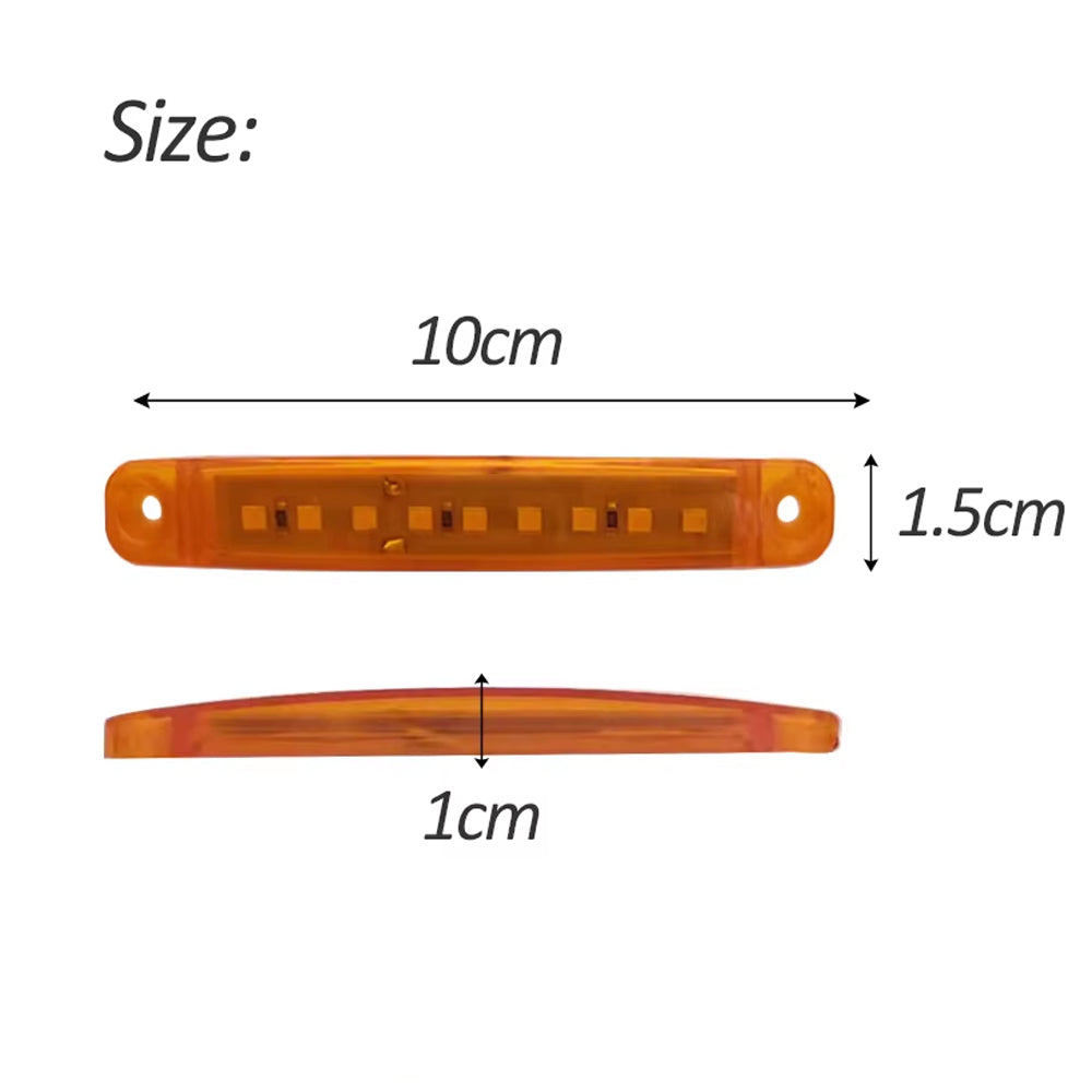 10 x Amber LED Side Marker Lamps 9SMD 12V/24V LED Side Marker Lights (10pcs)