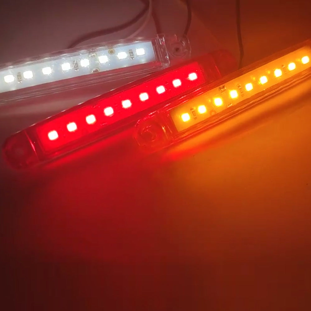 10 x White LED Front Marker Lamps 9SMD 12V/24V LED Front Marker Light 10pcs
