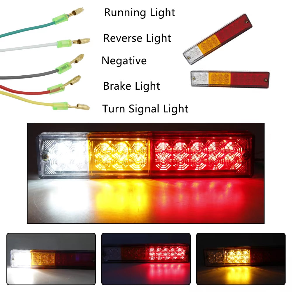 1 x 12V LED Rear Lamp Stop Tail Indicator Reverse Light for Trailer Truck