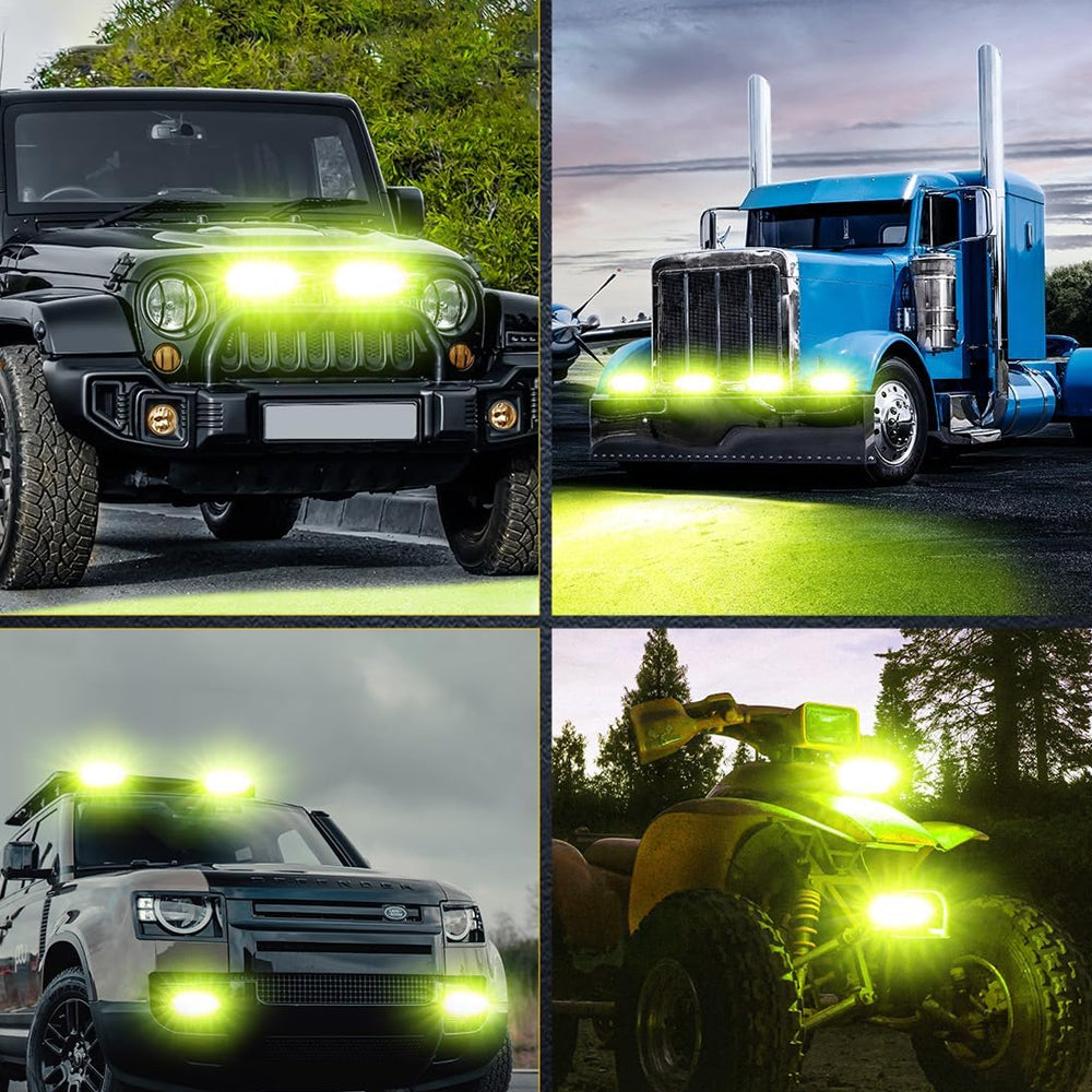 1 x Yellow LED Work Light 50W 155x43mm 12-24V Spot Flood Beam LED Car Boat Light