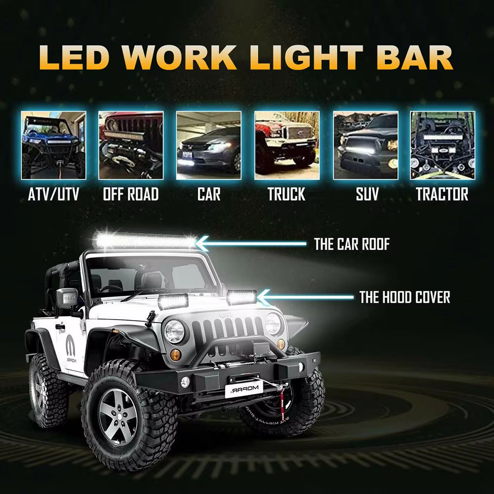 1pc LED Light Bar 60LEDs 229mm Flood Beam Spot Beam Combine LED Work Light Bar