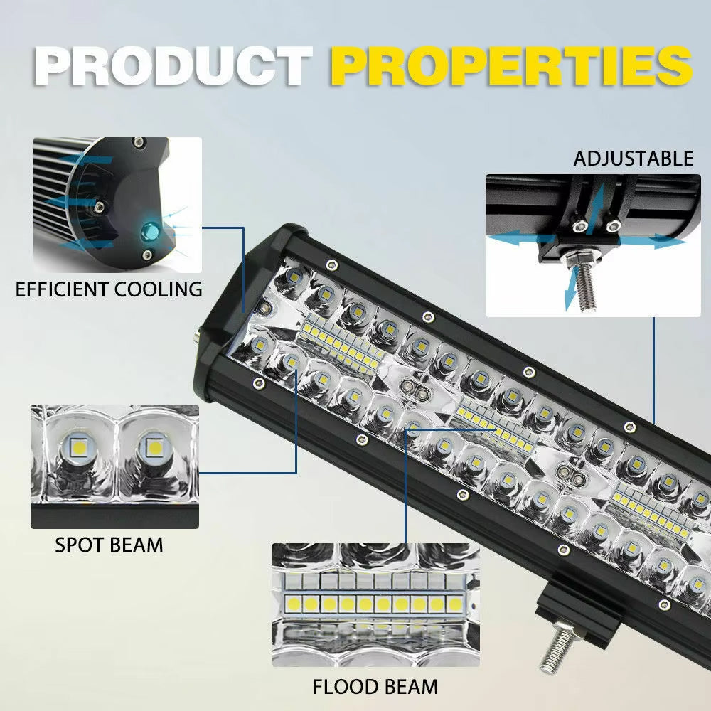 1pc LED Light Bar 60LEDs 229mm Flood Beam Spot Beam Combine LED Work Light Bar
