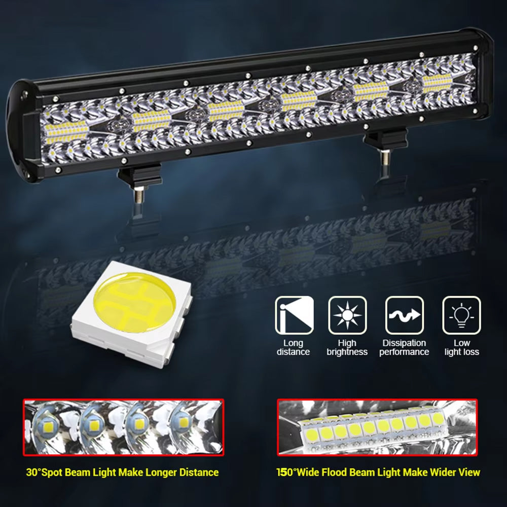 1pc LED Light Bar 60LEDs 229mm Flood Beam Spot Beam Combine LED Work Light Bar