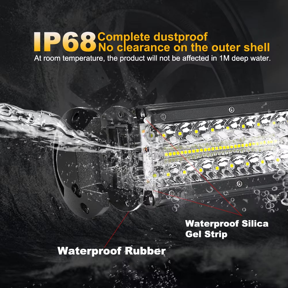 1pc LED Light Bar 60LEDs 229mm Flood Beam Spot Beam Combine LED Work Light Bar