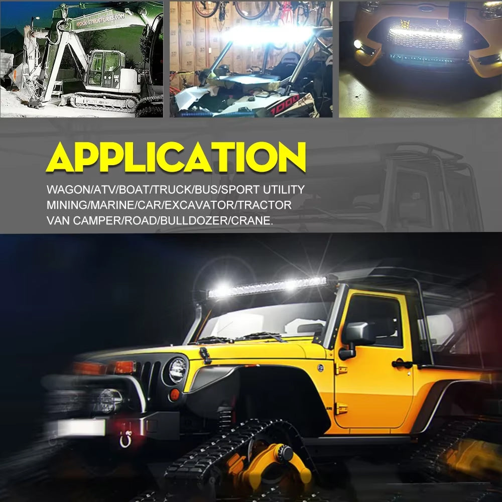 270mm LED Light Bar Spot Flood Driving Lamp Offroad 4WD Truck
