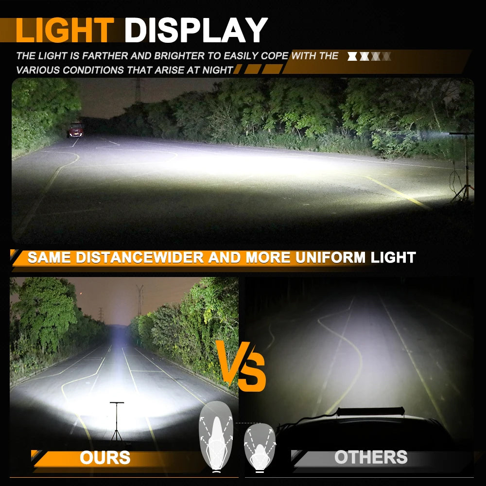 Curved LED Light Bar 997mm 360W Flood Beam Spot Beam Combo LED Work Light Bar