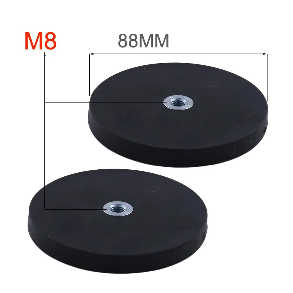 2pcs 88mm Strong Magnetic Base Mount Bracket M10 Thread for LED Work Light Bar