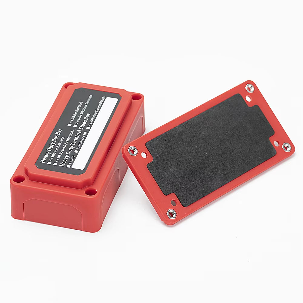 M8 Bus Bar 12-48V 300A Power Distribution Block 4 x M8 Studs Car Marine Terminal
