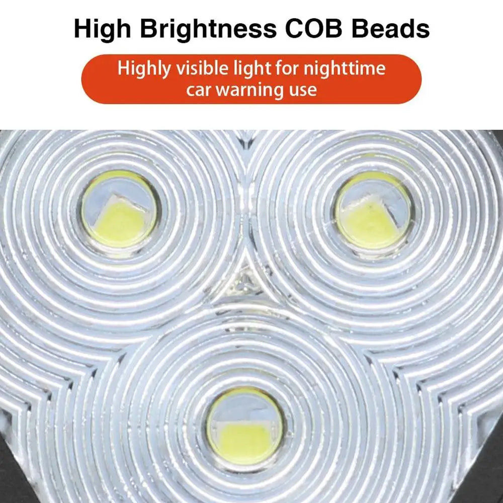 Amber White Magnetic Rooftop Strobe Light Beacon Lamp USB Warning Flashing Light