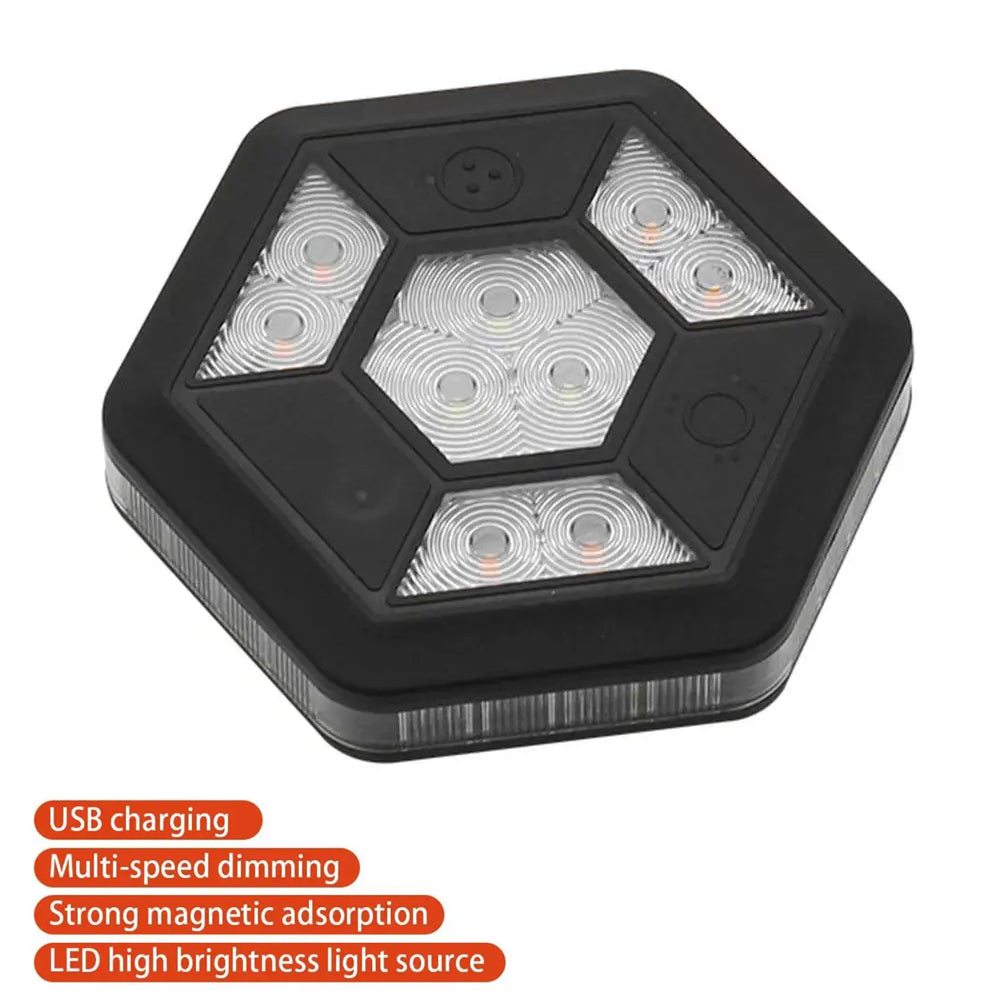Amber White Magnetic Rooftop Strobe Light Beacon Lamp USB Warning Flashing Light