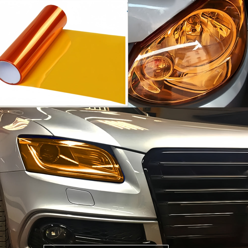 Orange PVC Tint Film Wrap for Headlights and Tail Lamps 30cm x 60cm Orange Film