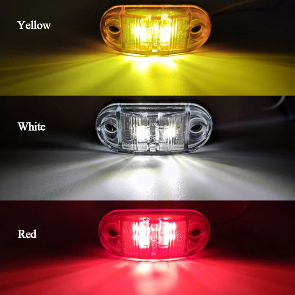 2 x Red Rear Marker Lamps ADR Compliant E Mark 12v/24v Multivolt (2pcs)