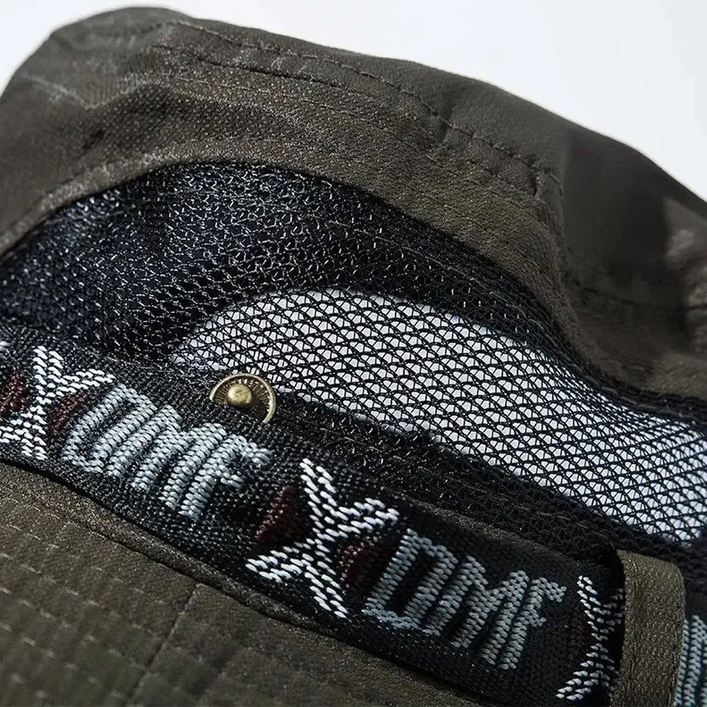 Khaki Men Bucket Hat UV Protection Wide Brim Panama Safari Hiking Fisherman Hat