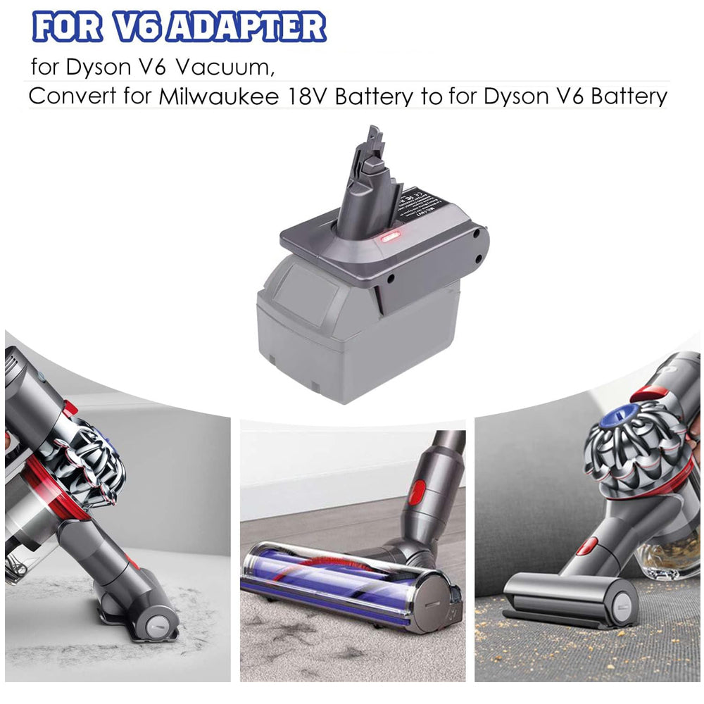 Battery Adapter for Milwauke 18V Battery work for Dyson V6 Series Vacuum Cleaner